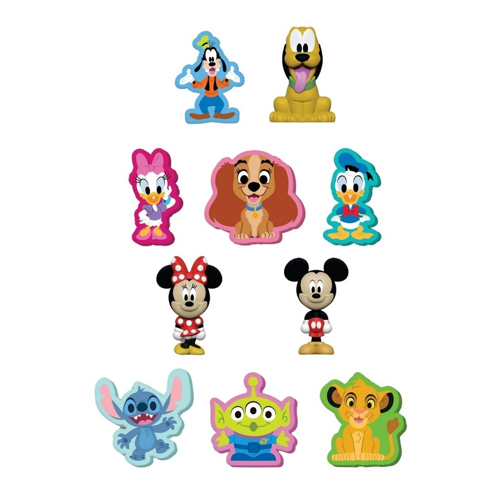 Disney 100 Eraser Set (10 Count W/ 2 Surprise Characters) NEW - Picture 3 of 5
